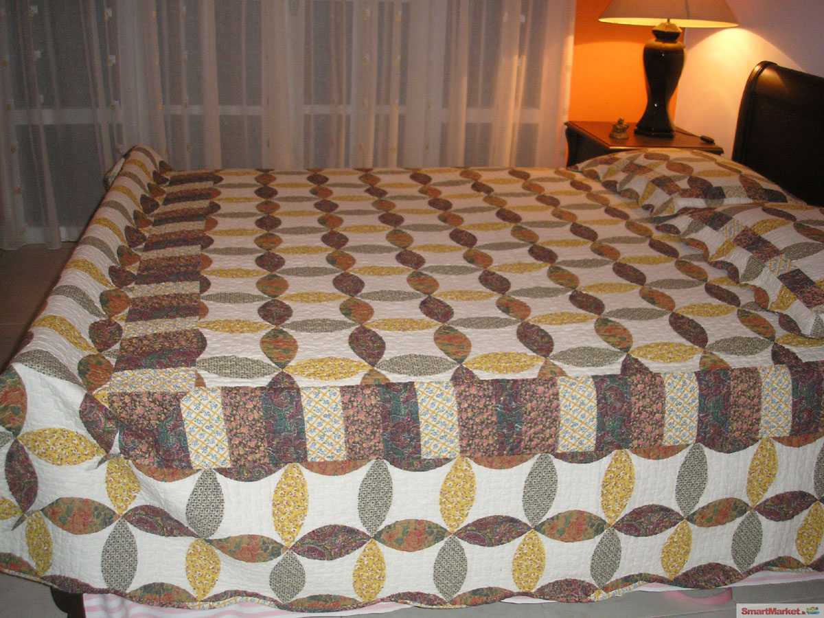 Imported 3 Pcs  Reversible Full Quilted Bedspread