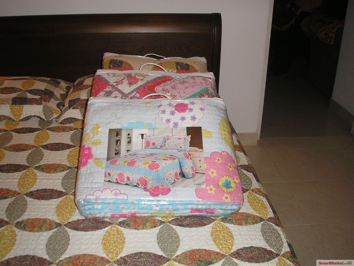Imported 3 Pcs  Reversible Full Quilted Bedspread