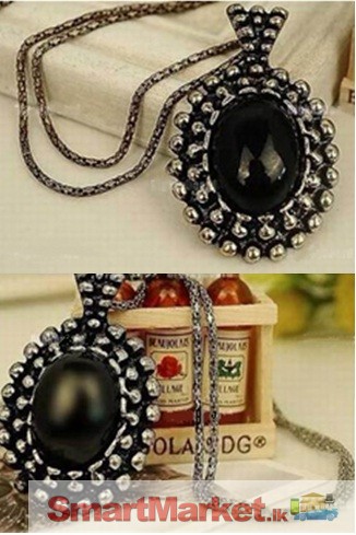 Black Stone Necklace