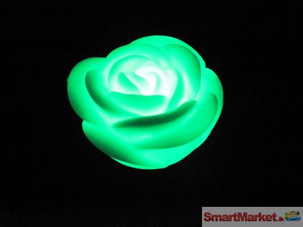 Multi color change LED white rose