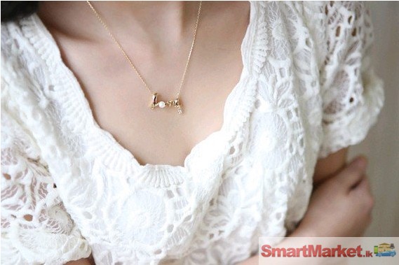LOVE word (Gold imitation) necklace