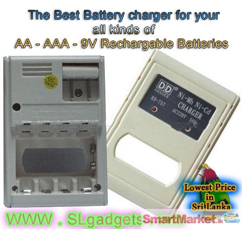 Universal 4 in 1 AAA & AA battery charger Rs. 380/=