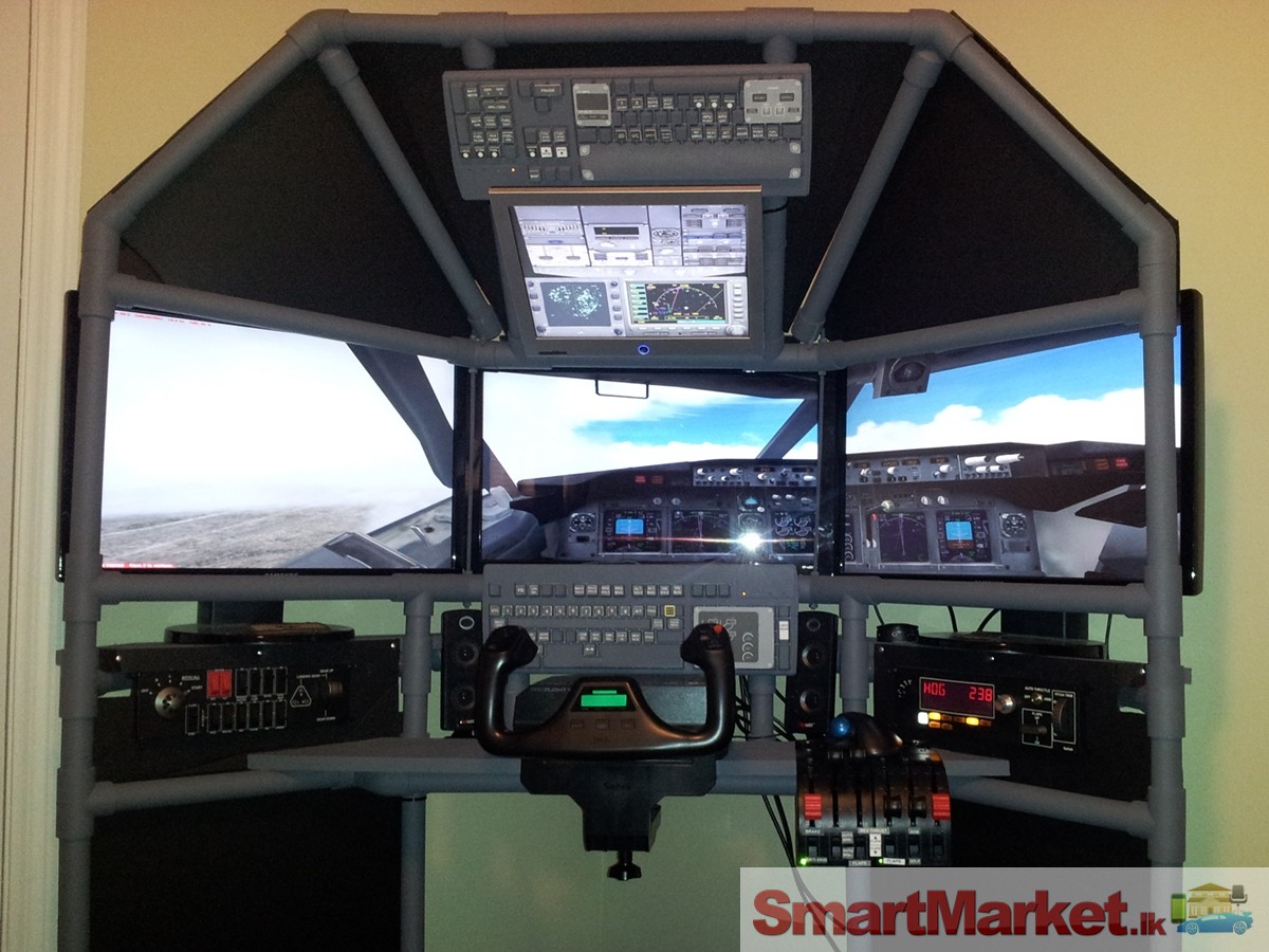 GAMING! Saitek Flight Simulator FULL SET! WITH FLIGHT CONSOLES