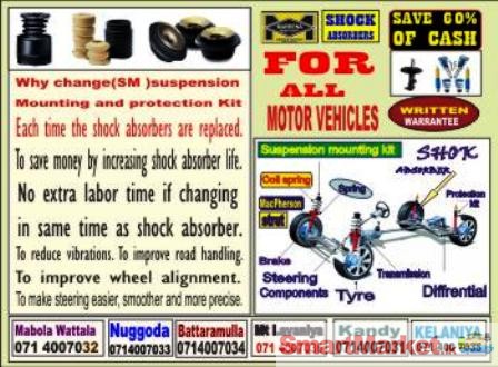 E -- You need not to waste your time to search for shocks & strut absorber contact the phone nos in the add