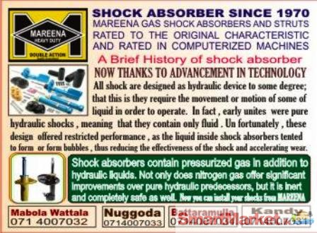 E -- You need not to waste your time to search for shocks & strut absorber contact the phone nos in the add