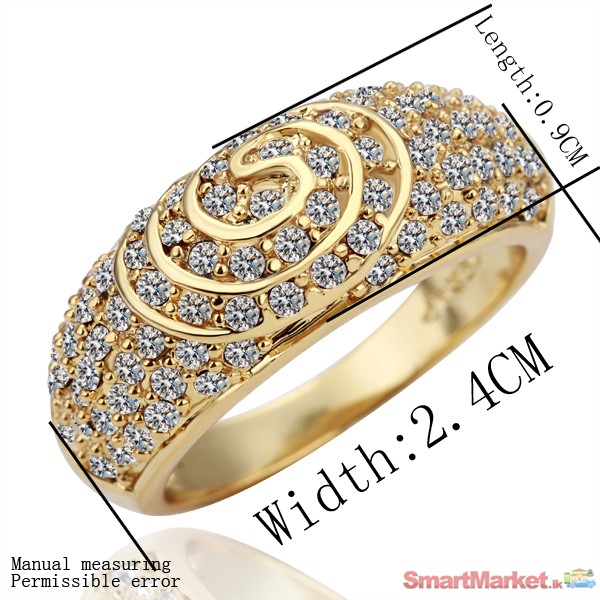 Crystal Fashion Lines Finger Ring