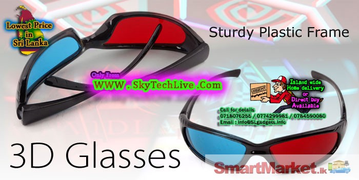 3D glasses For any NON-3D TV's Monitors For Rs. 299/= with free CD