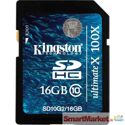 Kingston 16GB SDHC Ultimate Class 10 Memory Cards