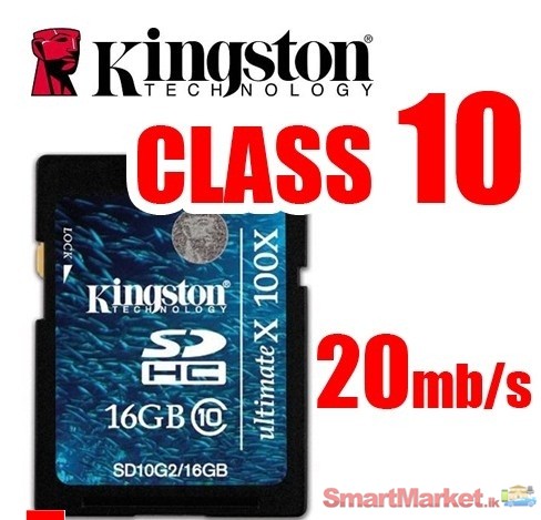 Kingston 16GB SDHC Ultimate Class 10 Memory Cards