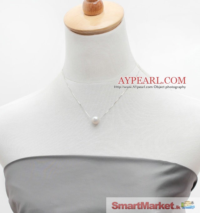 White Freshwater Pearl Pendant Necklace Is Sold At $8.38