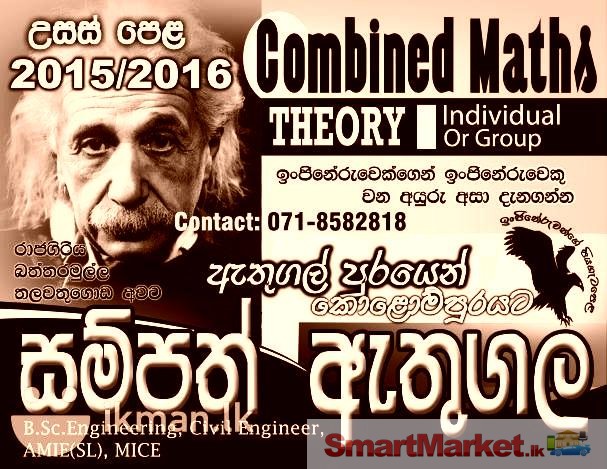 A/L Combined Maths Theory Individual or Group Classes