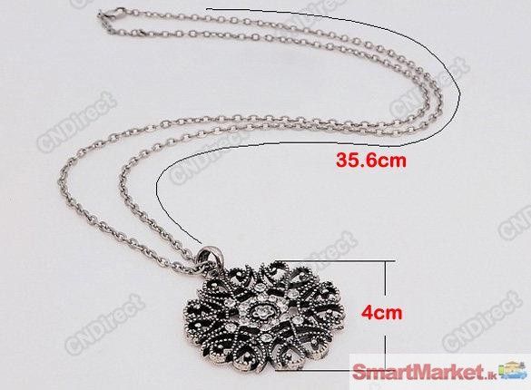 Gun Metallic Silver - Necklace