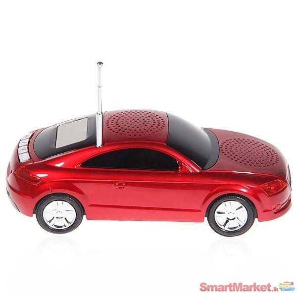 Car Shape Portable mini car speaker with LCD