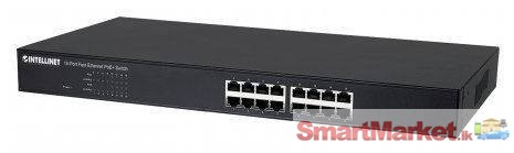 16-Port Fast Ethernet 16-PoE+ Switch