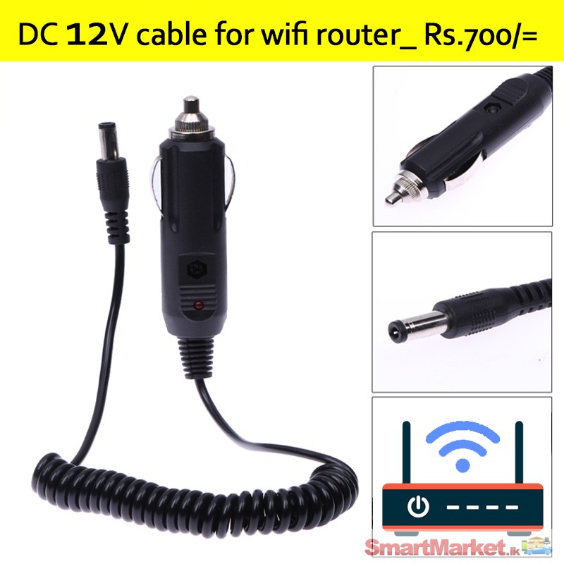 DC 12V car cable for wifi router.