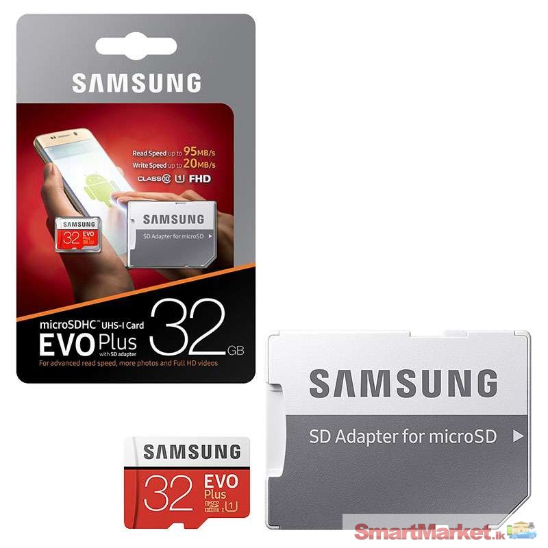 Samsung EVO 32GB Memory Cards with Adeptor