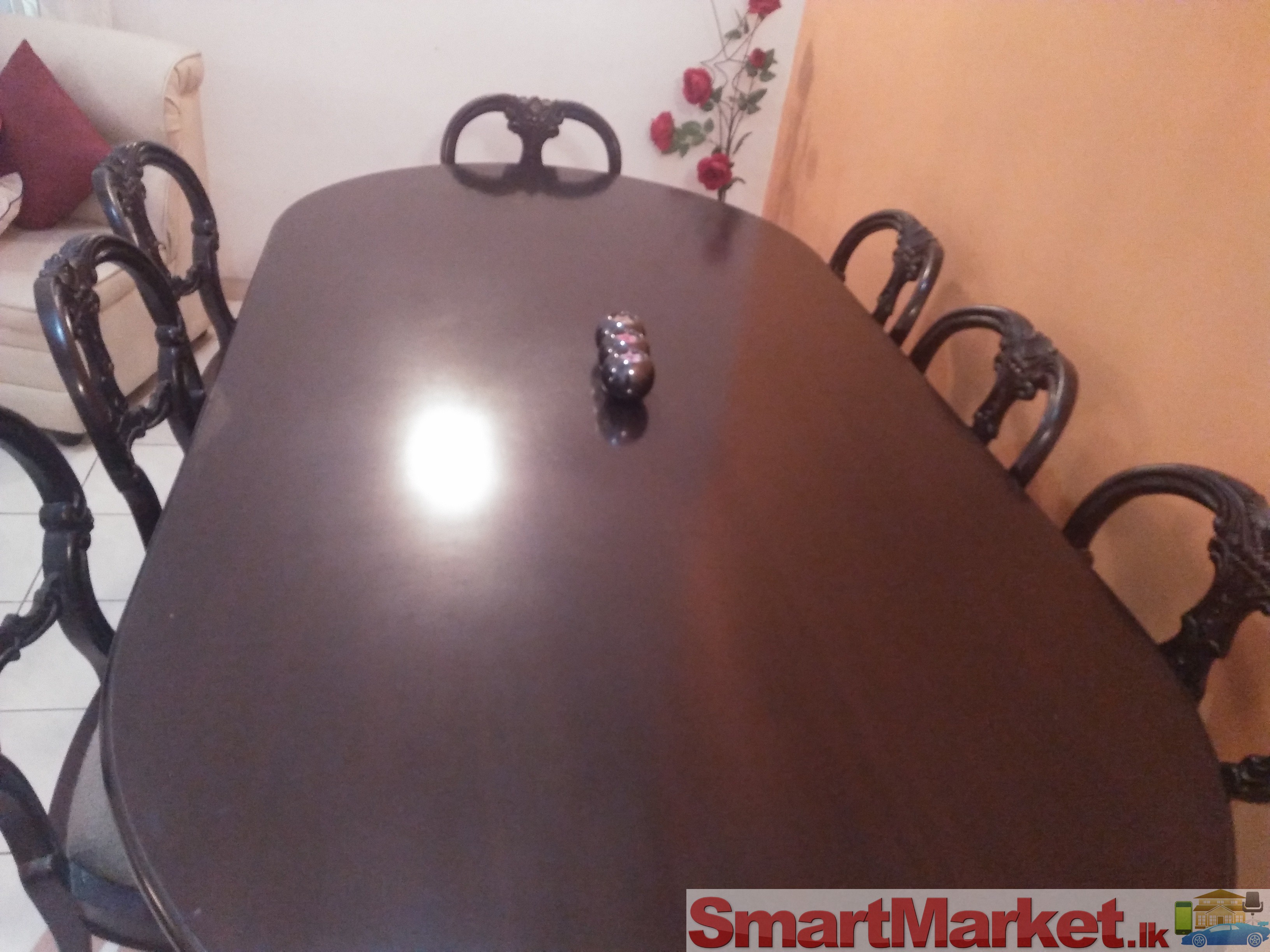 Mahogany Dining Table and Eight Chairs