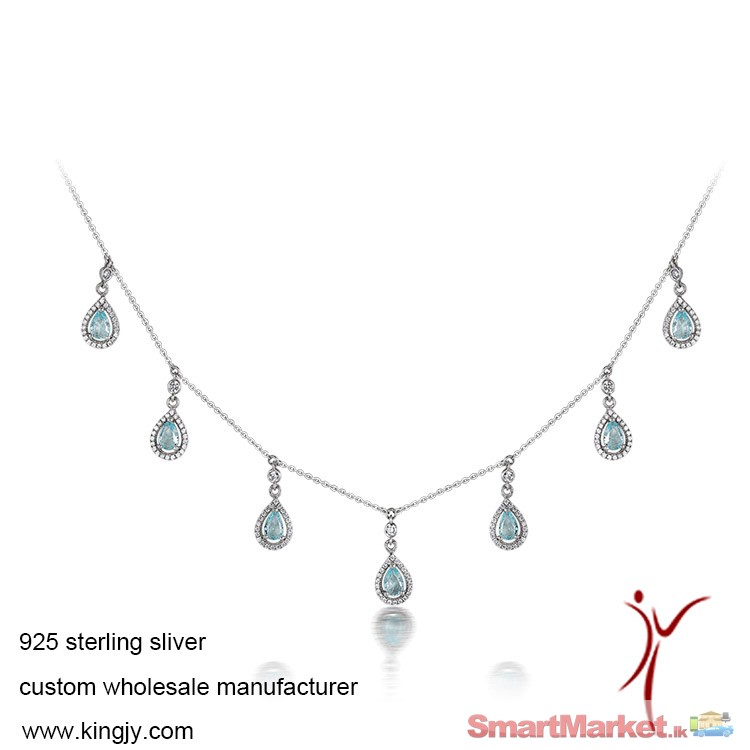 Custom wholesale necklaces 925 sterling silver jewelry