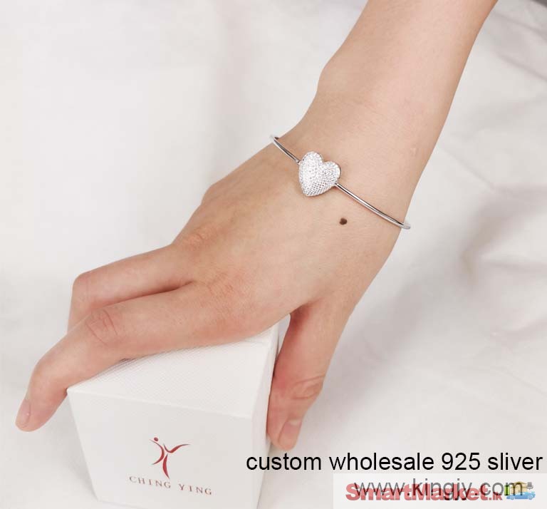 Custom wholesale 925 sterling silver bracelets for chain shop