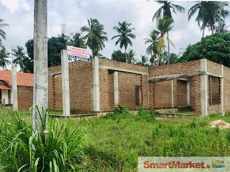 Land with a Half Built House for Sale in Minuwangoda.