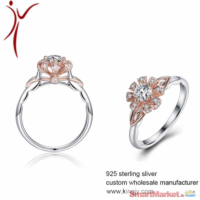 Custom 925 sterling silver jewelry plating with rhodium ,yellow gold ,rose gold
