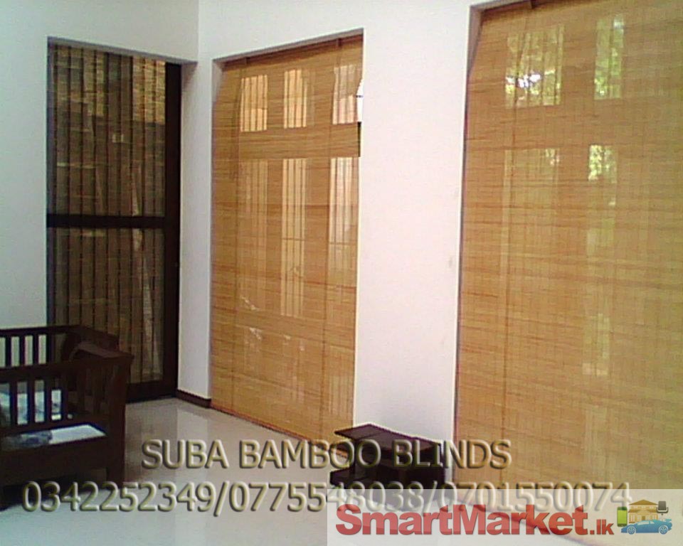 Bamboo blinds , curtains . bata palali