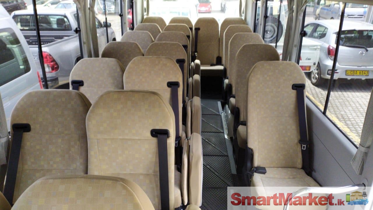 Latest 29 seat Japanese AC Buses with driver and fuel for Rs:8500/= per day