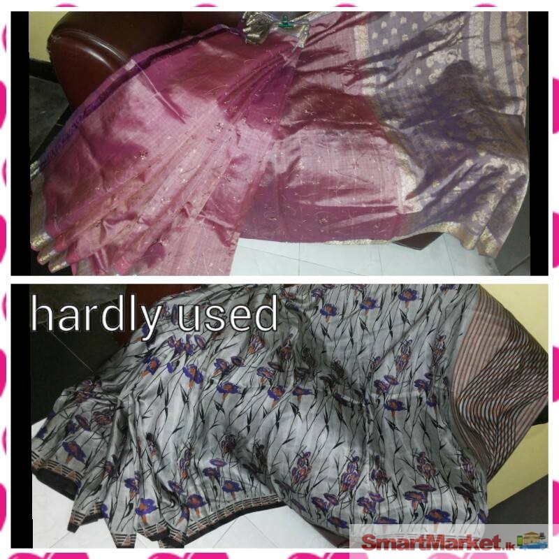 Used costly sarees for sale 9 sarees for 5500