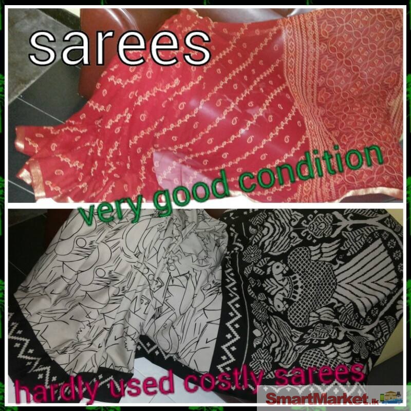 Used costly sarees for sale 9 sarees for 5500